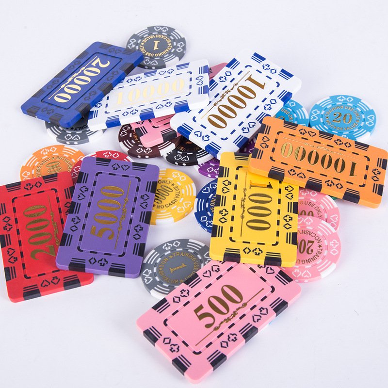 high-quality Custom rectangle chips casino poker chips Las Vegas Poker Chip Golf Ball Marker Personalized Logo Drink Tokens