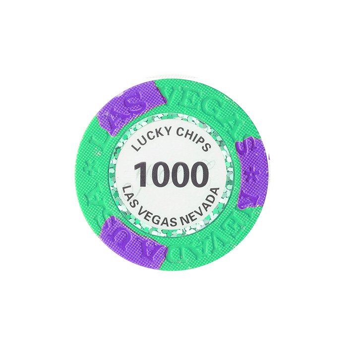 lucky chips Las Vegas Nevada 100% clay number sticker poker chips with 14grams