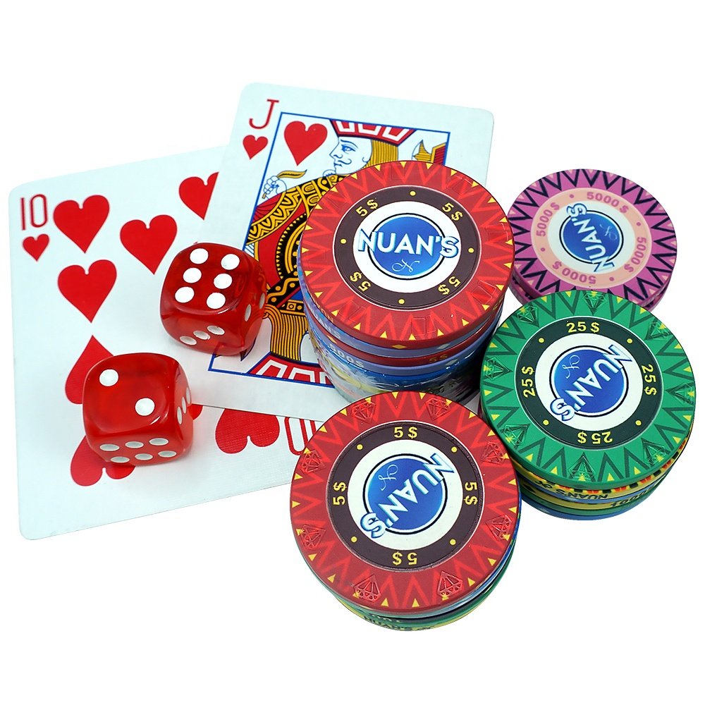 Factory accept custom 39mm ceramic poker chips 10g free design your logo engraved diamond for casino game