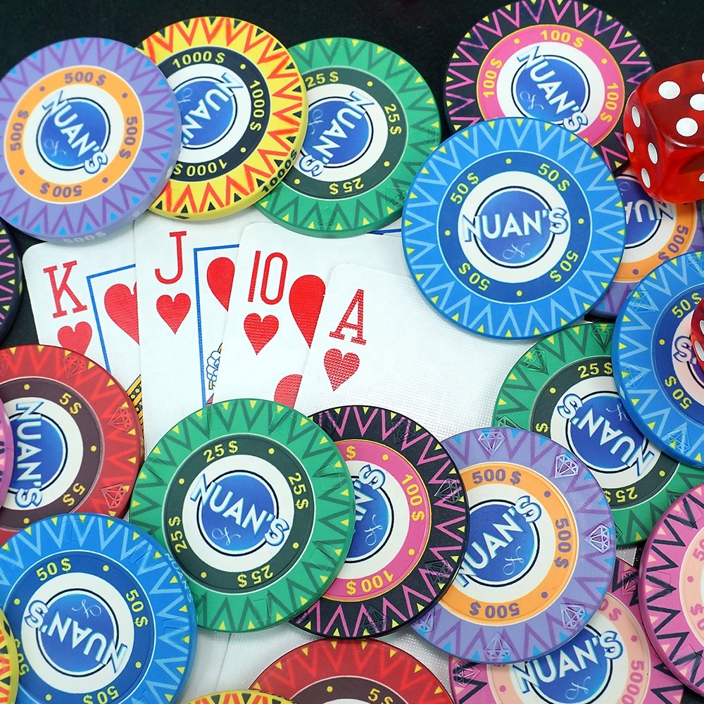 Factory accept custom 39mm ceramic poker chips 10g free design your logo engraved diamond for casino game