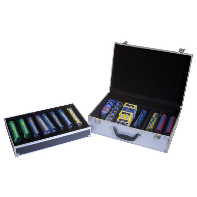 High Quality Casino Clay Poker Chips Five-Star Gambling Chip Set Customized Exquisite Clay Chip Set