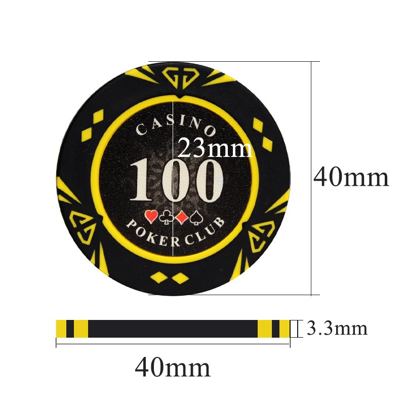 Hot Ceramic EPT Custom Made ABS Poker Chips Blank Printed Poker Chip Set Monte Carlo For Casino Clay Blanks Poker Chip Keychain