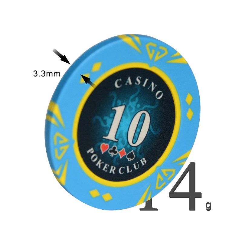 Hot Ceramic EPT Custom Made ABS Poker Chips Blank Printed Poker Chip Set Monte Carlo For Casino Clay Blanks Poker Chip Keychain