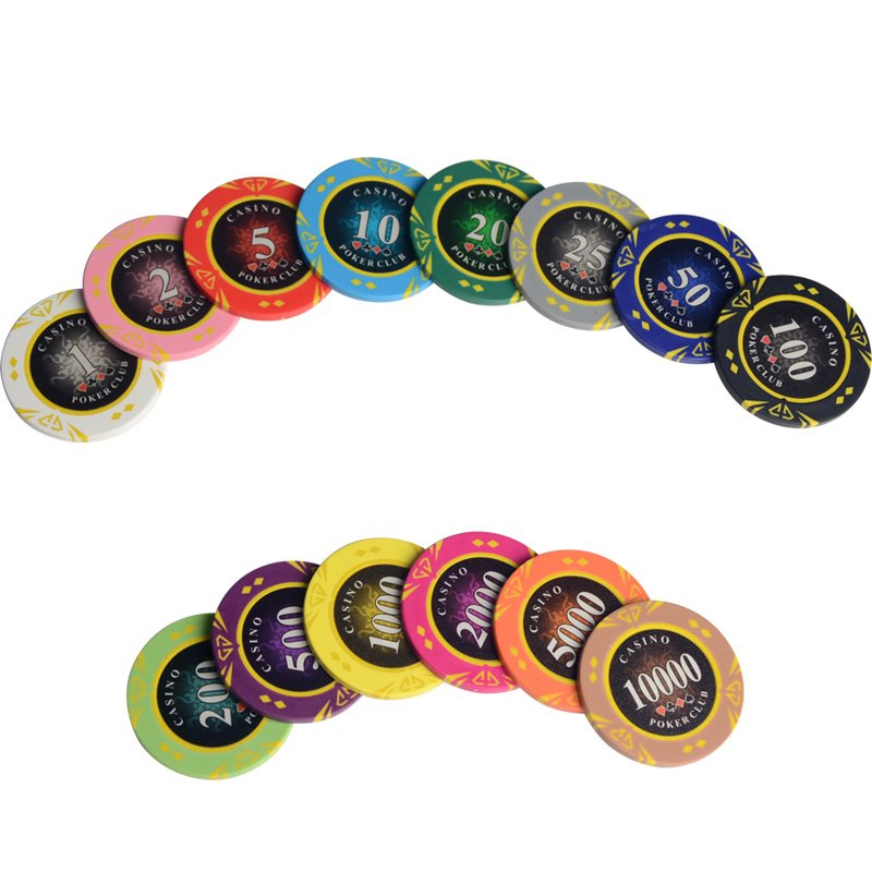 Hot Ceramic EPT Custom Made ABS Poker Chips Blank Printed Poker Chip Set Monte Carlo For Casino Clay Blanks Poker Chip Keychain