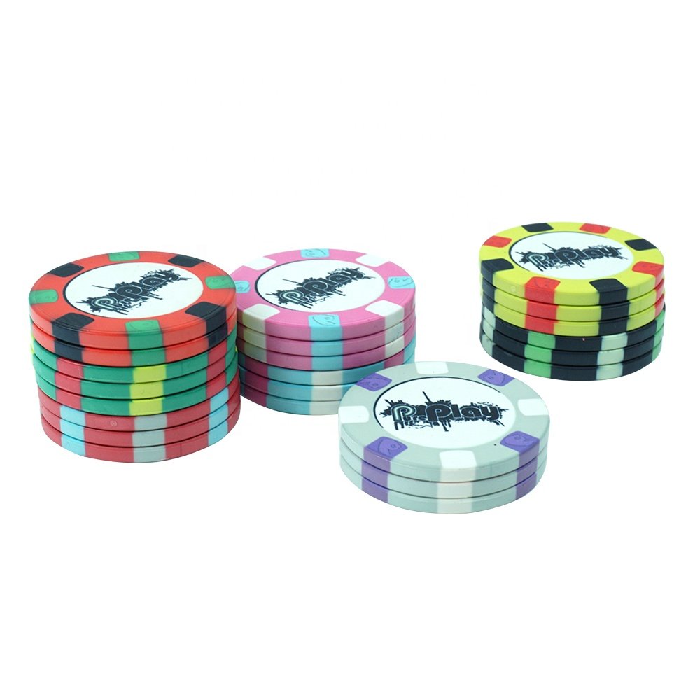 Professional customised 39mm ceramic poker chips 10g custom logo with no value 1000pcs chips in a carton for gambling products