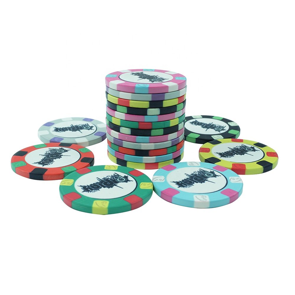 Professional customised 39mm ceramic poker chips 10g custom logo with no value 1000pcs chips in a carton for gambling products
