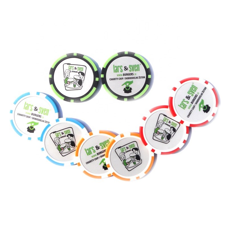 Custom ABS 40mm 11.5G souvenir poker chip WITH metal core insert
