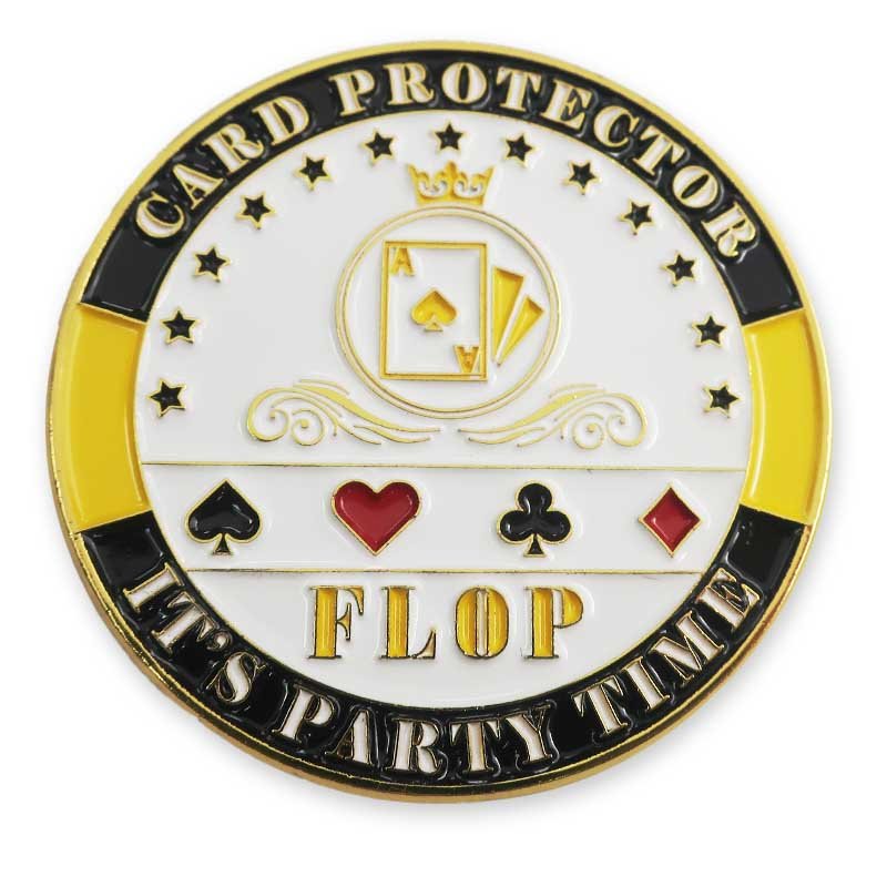 Custom mold double size timer control gold inlay poker chip coin