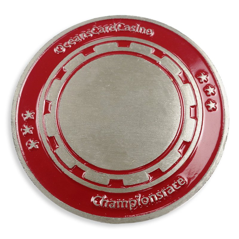 Custom mold double size timer control gold inlay poker chip coin