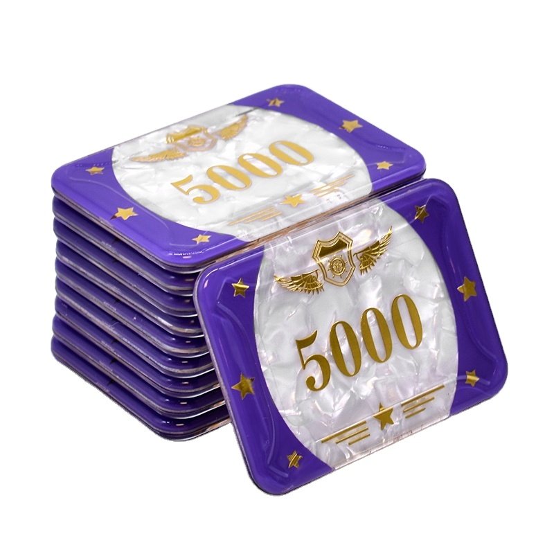 Customisable Acrylic poker brick plaques with customised design, pattern, colour and logo with standard casino size and quality