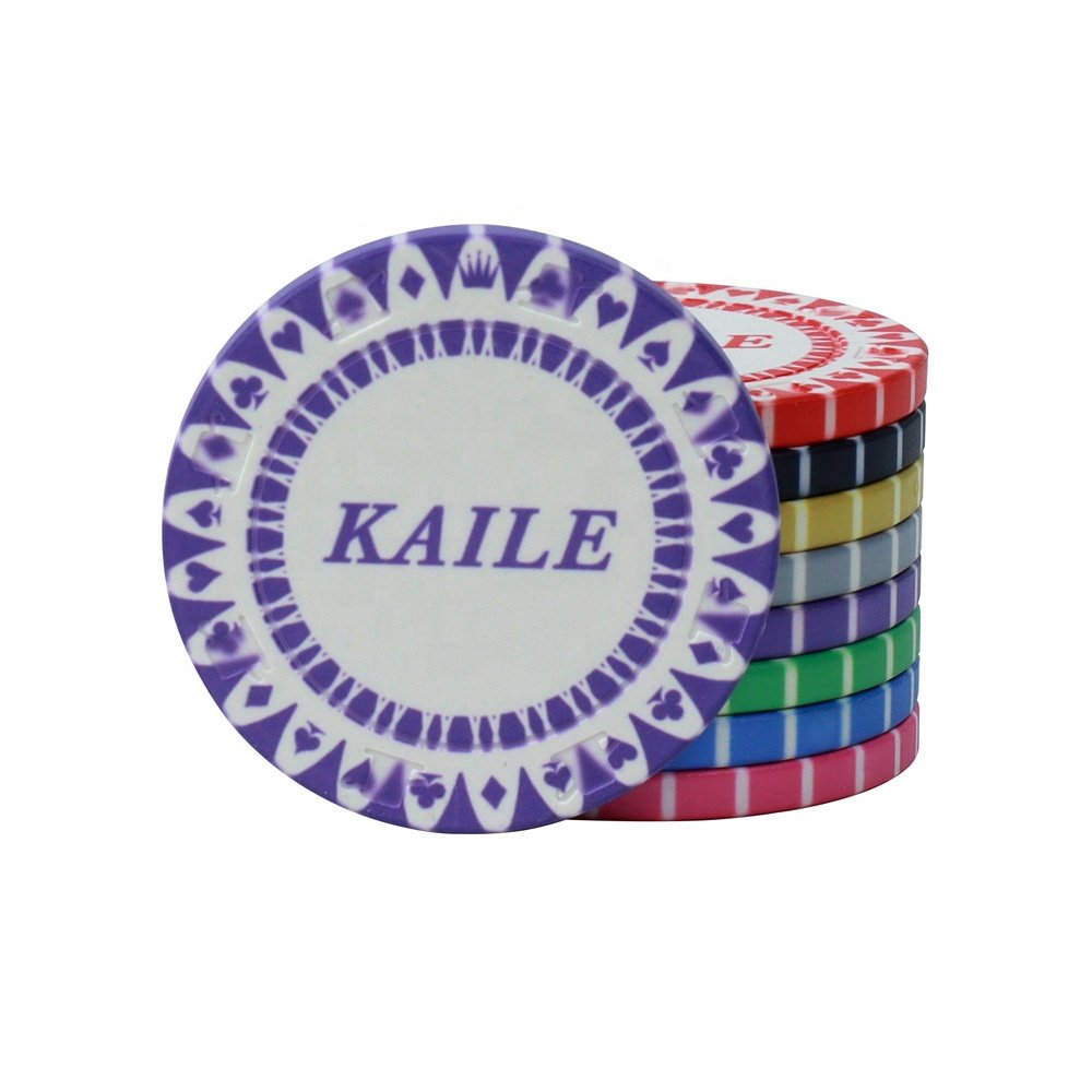 Wholesale 39mm ceramic poker chips manufacturing 10g top hat and cane mold design custom logo design accepted for casino game