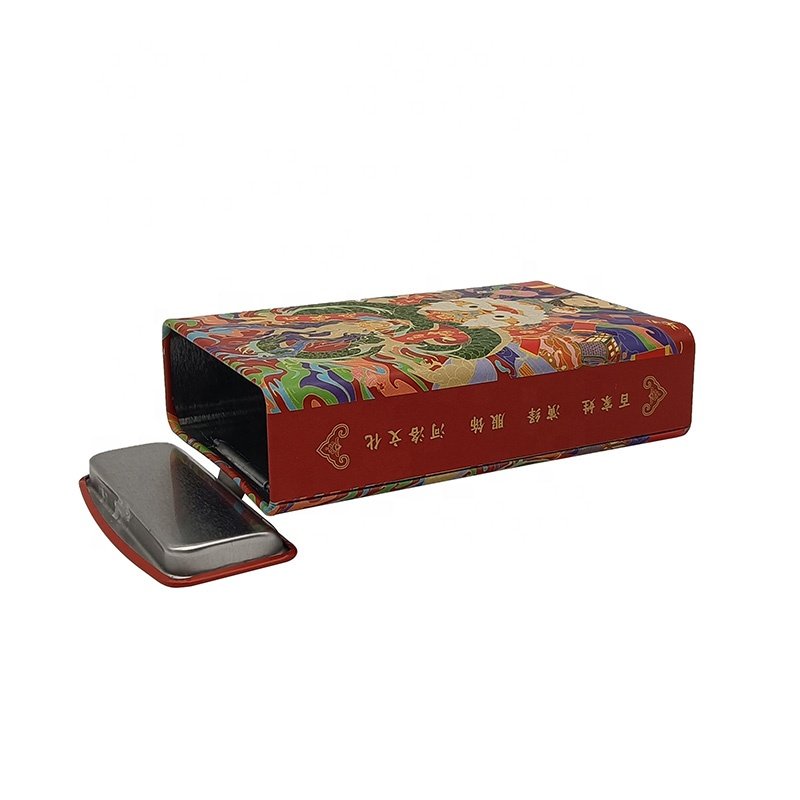 Dongguan custom candy square packaging clamshell poker tinplate box poker chip set box custom poker cards with storage box