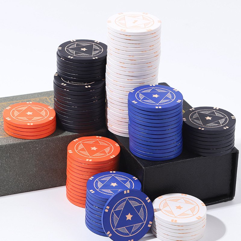 39mm Ceramic Poker Chip High-end Custom Poker Chips with Numbered Values Ceramic Poker Chip EPT Coin for Texas Table Games