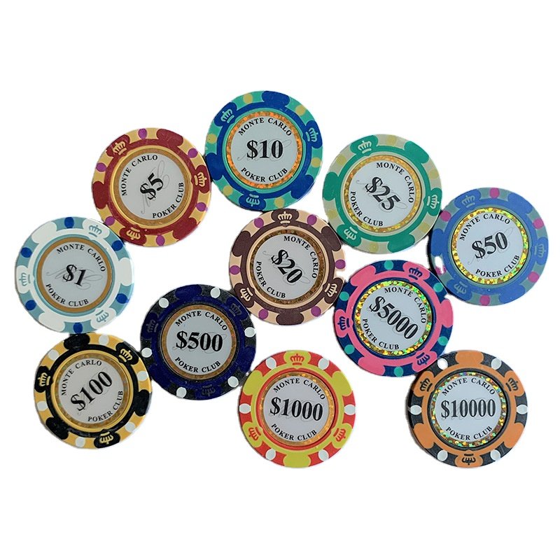 Custom Size Different Color 14g Casino Ceramic Clay Poker Chips Set