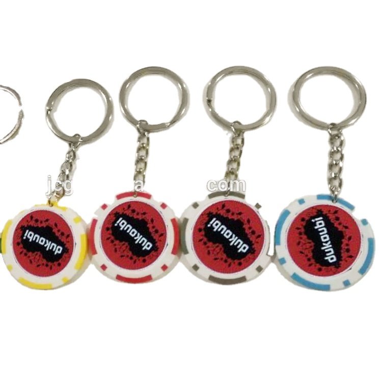 golf poker chip ball marker and bag tag key chain