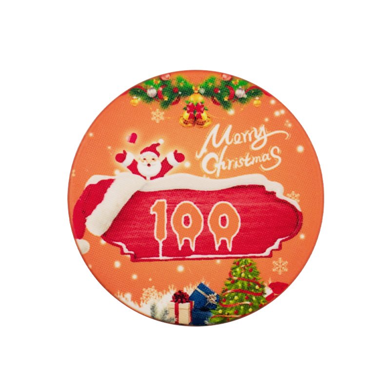 YH Merry Christmas Entertainment Gift Chips 10g Ceramics Poker Chips For Sale