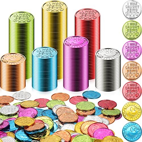 Plastic Metallic Colored Ancient Token Coins Counting Coins for Poker Chips and Game Coins