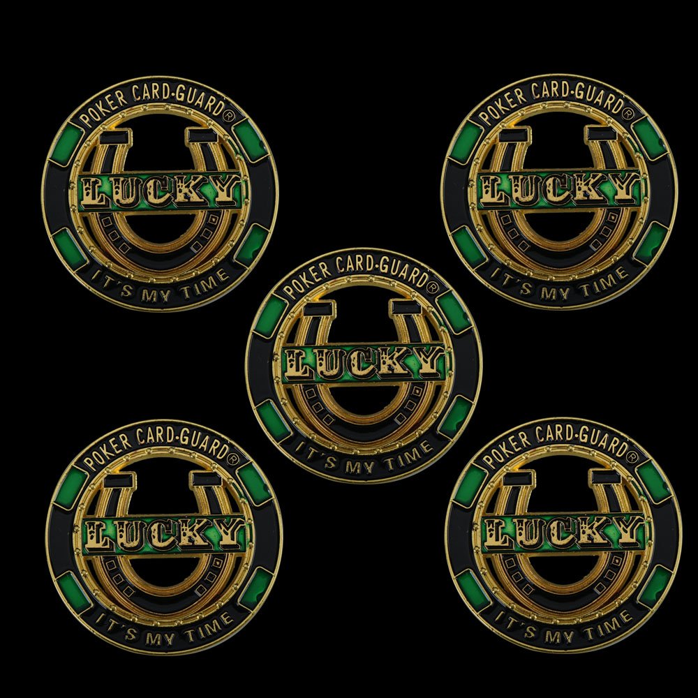 Wholesale Custom Design Poker Card Guard Collection Chip Coin Lucky Poker Game Token Chip Coin