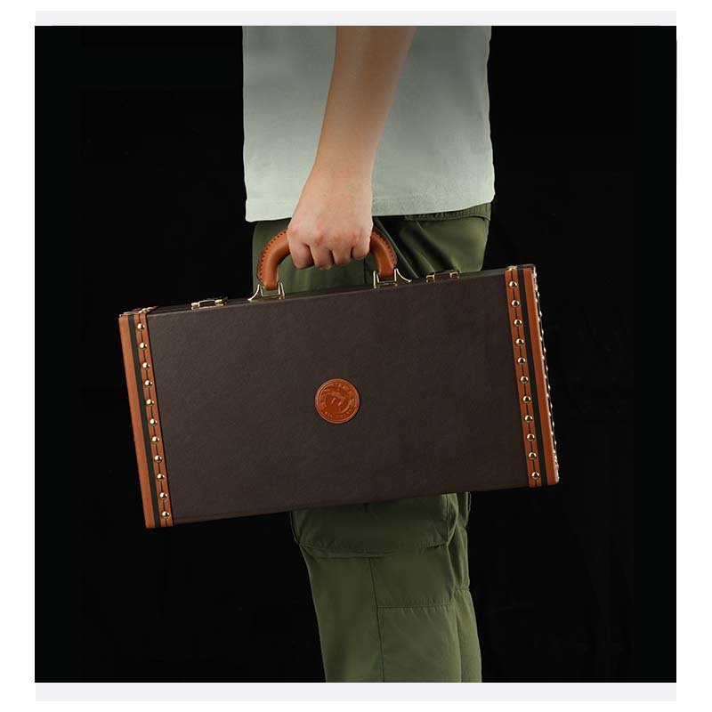 New 39/40/43mm leather case chip set, equipped with 300 poker chip set boxes with entertainment function
