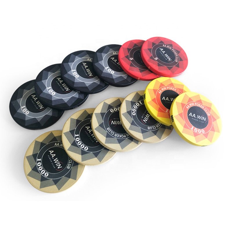 Wholesale cheap custom ceramic poker chips color customized Texas Hold'em