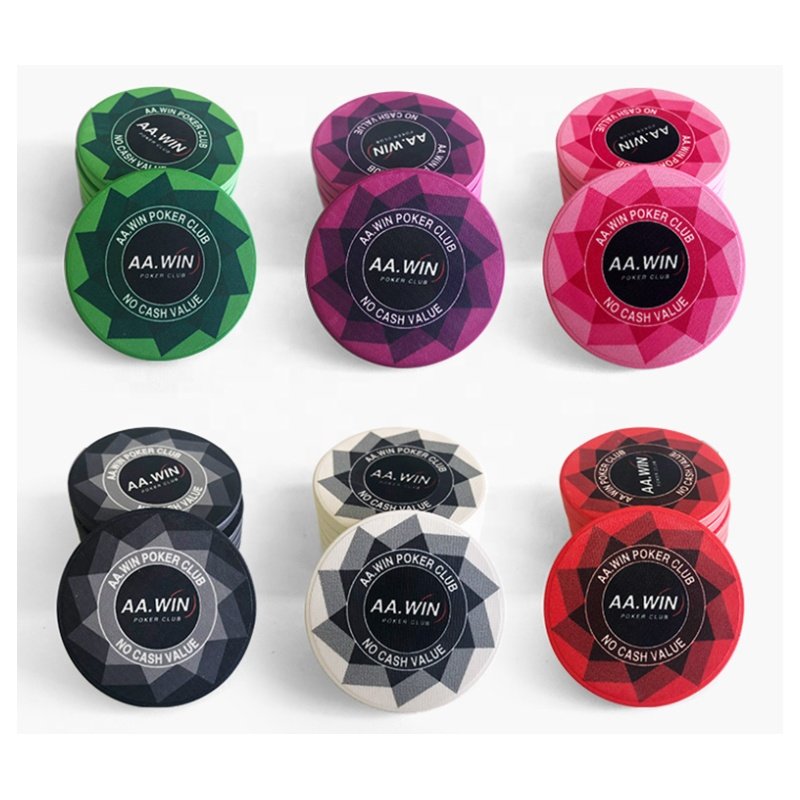 Wholesale cheap custom ceramic poker chips color customized Texas Hold'em