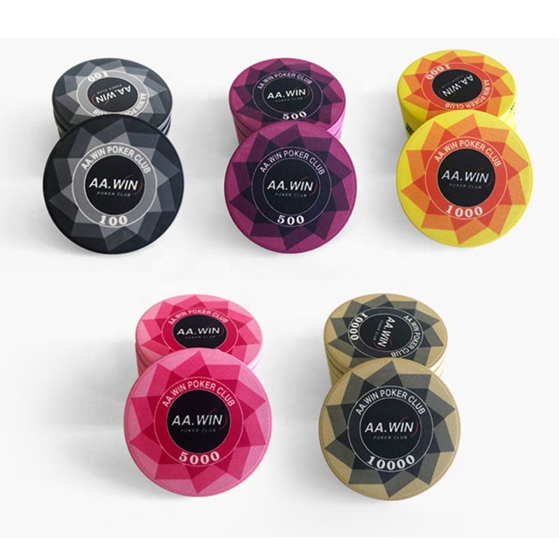 Wholesale cheap custom ceramic poker chips color customized Texas Hold'em