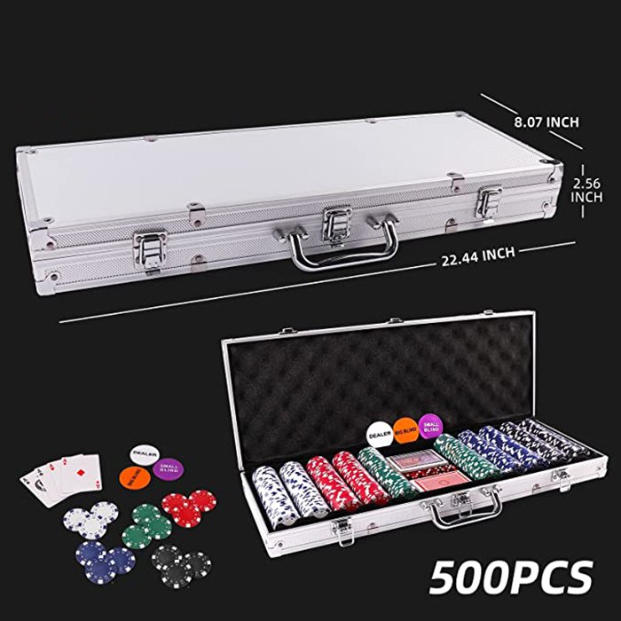 Factory supply wholesale price 200pcs 300pcs 400pcs 500pcs capacity aluminium poker jetton case acrylic poker chip case