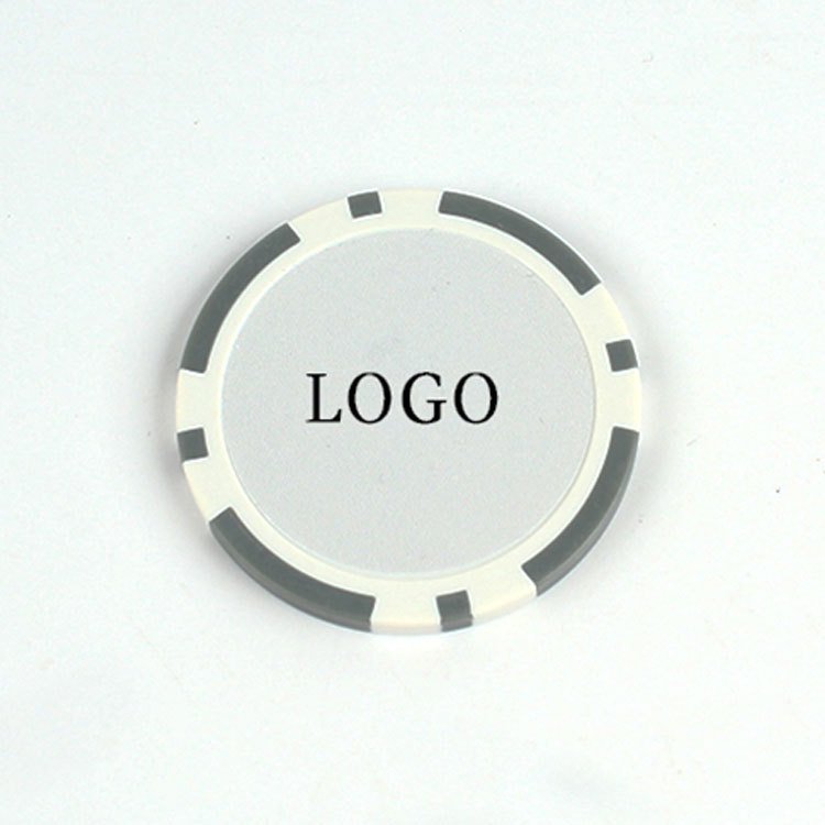 Personalized full color logo 40mm diameter poker chip golf ball marker