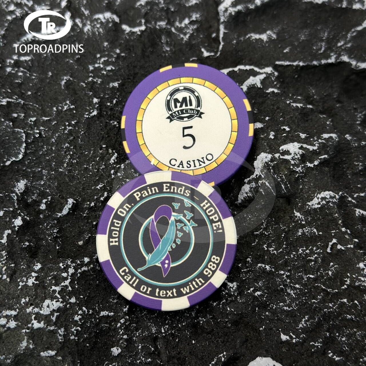 2023 High Quality Wholesale Personalize Logo Ceramic ABS Clay Poker Chips for Promotion Game