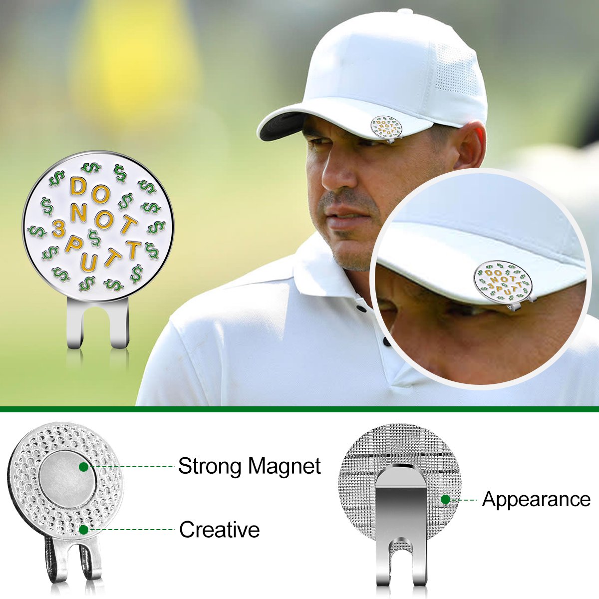 Wholesale Price Custom Logo Golf Ball Marker Magnetic Golf Ball Marker Hat Clip