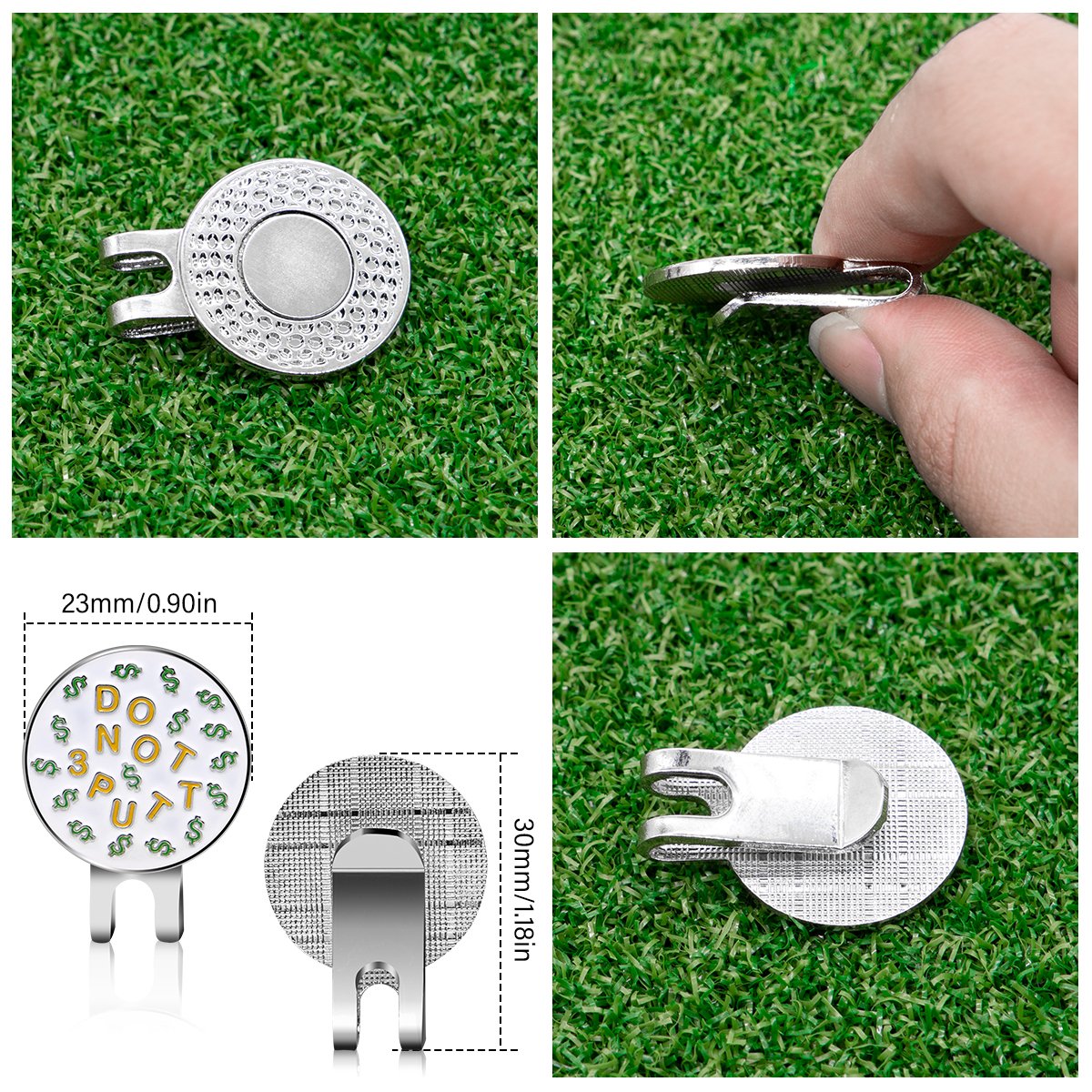 Wholesale Price Custom Logo Golf Ball Marker Magnetic Golf Ball Marker Hat Clip
