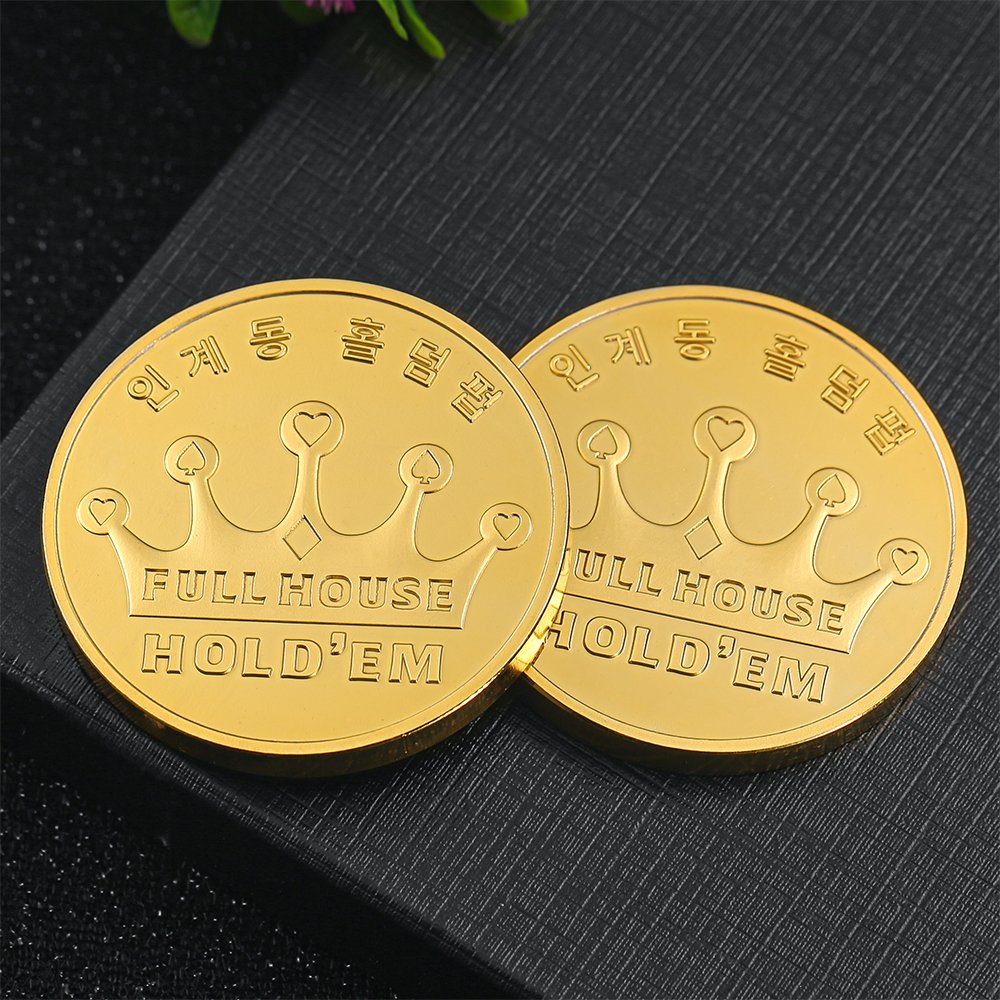 High Quality Shiny Gold Crown Poker Chips Zinc Alloy Souvenir Coin Blank Metal Coin Custom Challenge Coin Maker Supplier