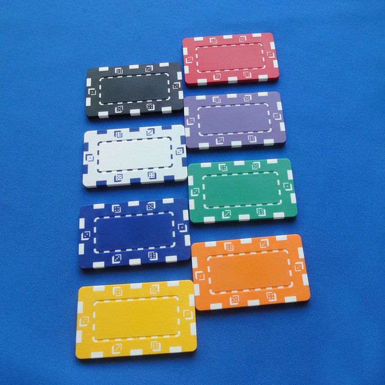 Casino Grade Square ABS with Iron Inlay RECTANGLE Casino Coker Chip Plaque
