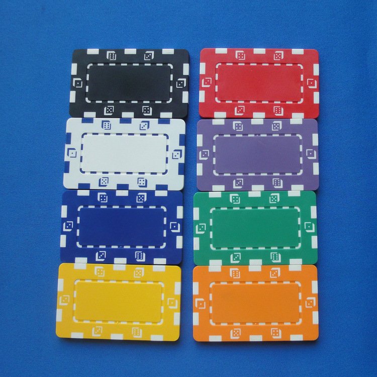 Casino Grade Square ABS with Iron Inlay RECTANGLE Casino Coker Chip Plaque