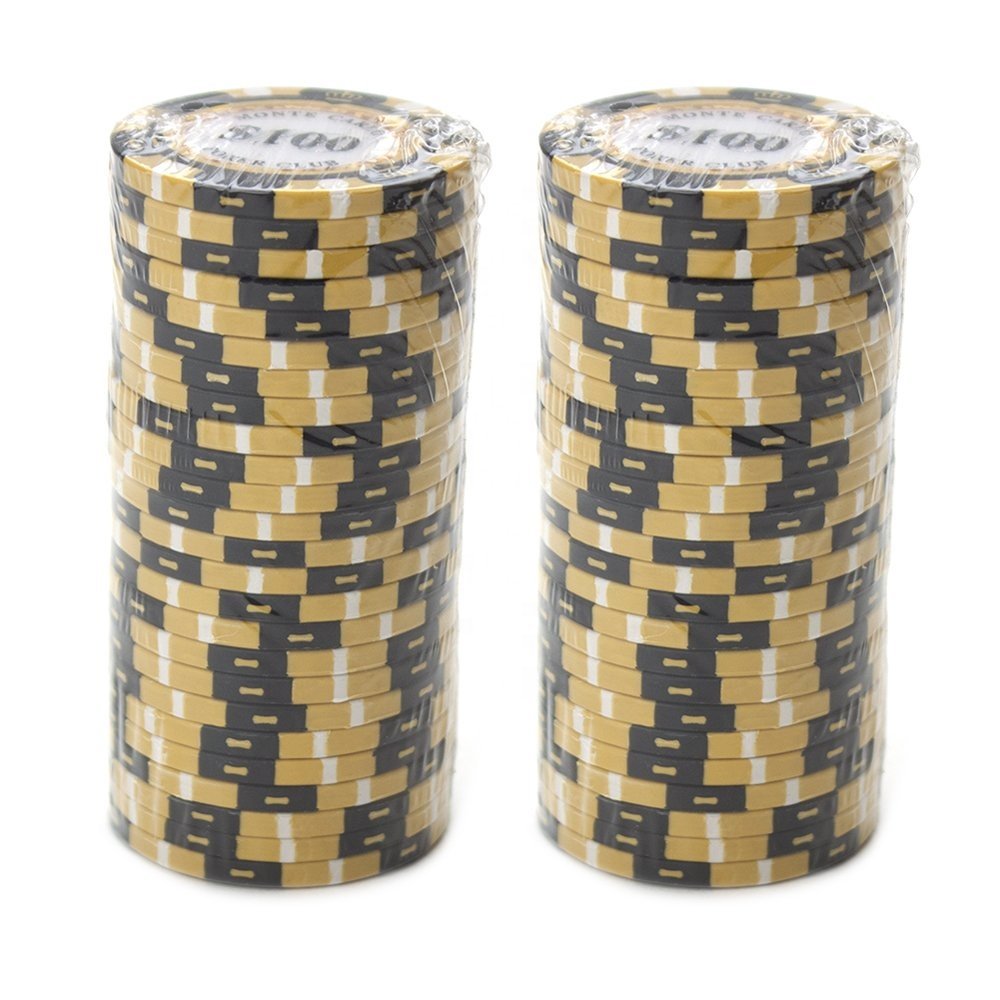 Monte Carlo Premium Poker Chips Heavyweight 14-Gram Clay Composite Casino Poker Chips
