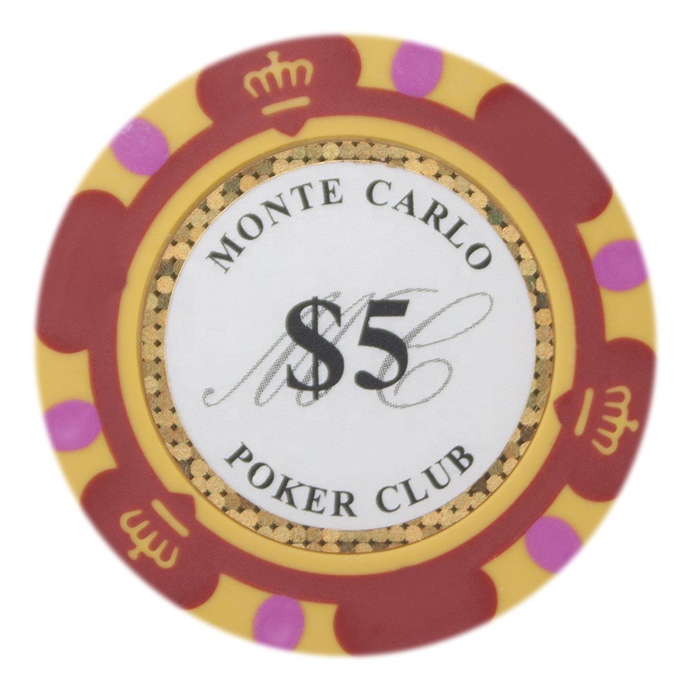 Monte Carlo Premium Poker Chips Heavyweight 14-Gram Clay Composite Casino Poker Chips