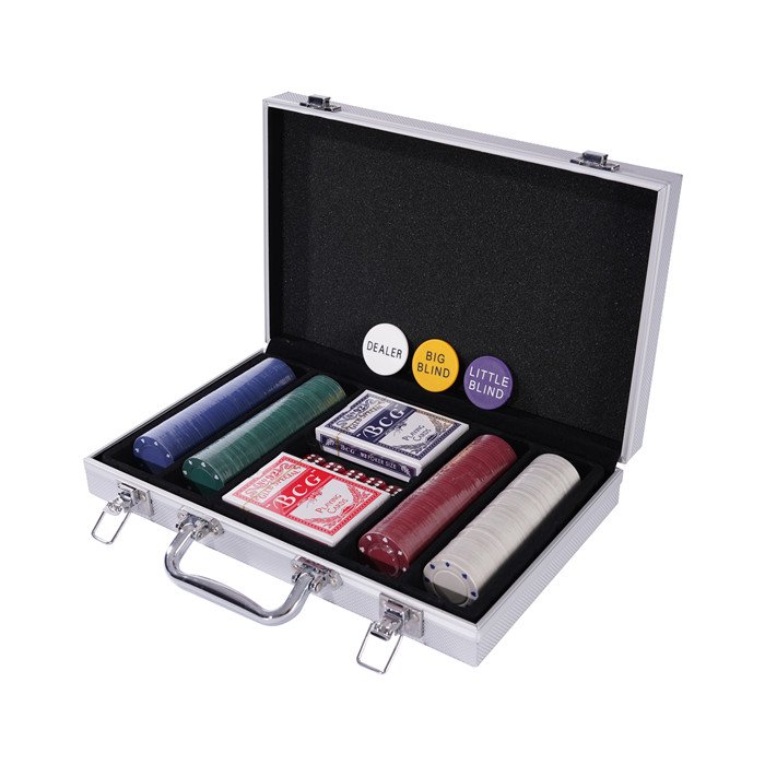 Custom 4G PS Poker Chips Set with 200 Aluminum Chips Custom Logo and PS Chip Material