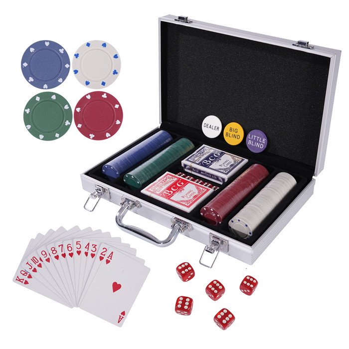 Custom 4G PS Poker Chips Set with 200 Aluminum Chips Custom Logo and PS Chip Material