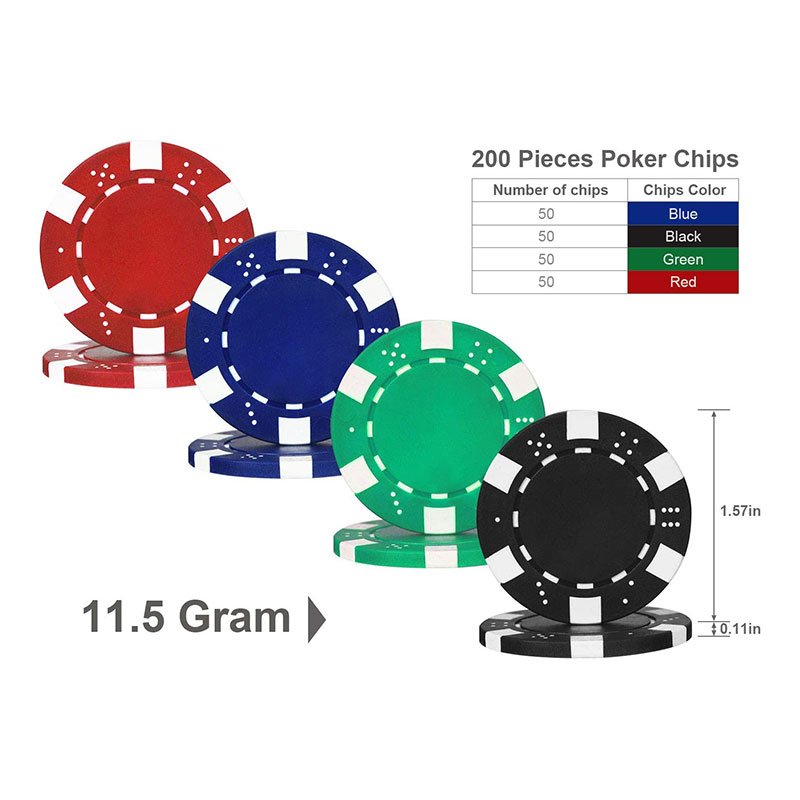 professional texas hold em ceramic 500 gaming poker set chips with a hard durable case