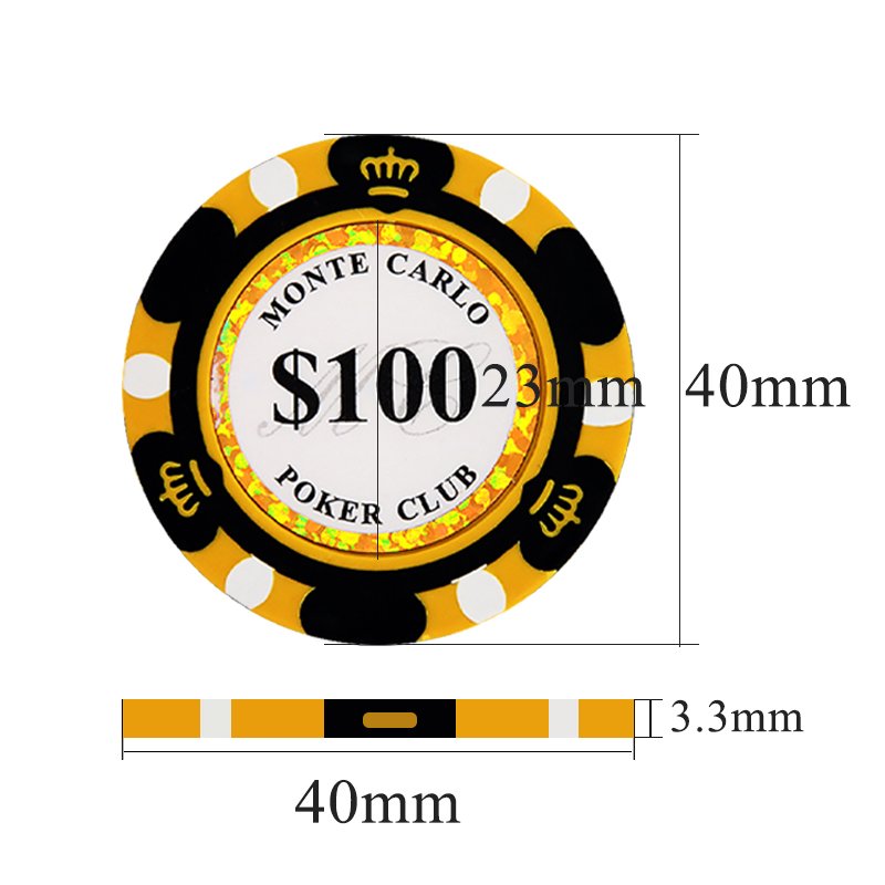 High Quality Custom Clay Poker Chips Casino Coins with Customized Logo Professional Wholesale Stickers Poker Chip Set 14G