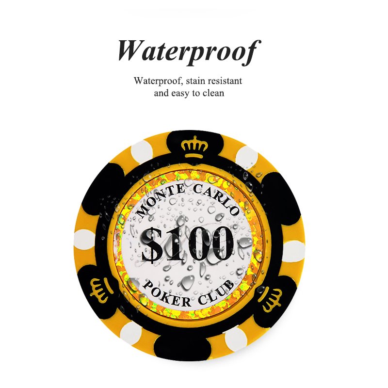High Quality Custom Clay Poker Chips Casino Coins with Customized Logo Professional Wholesale Stickers Poker Chip Set 14G