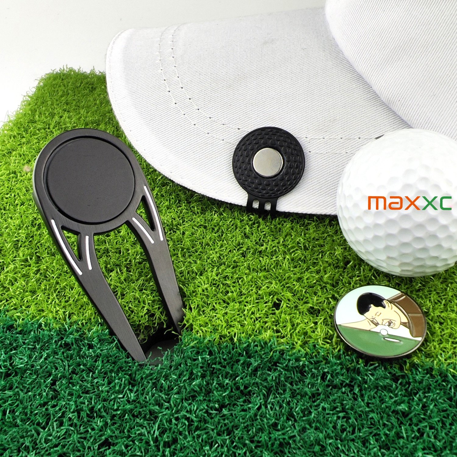 Golf Divot Tool Hat Clip With Magnet Ball Marker Golf Ball Marker Custom Logo Blank Magnetic Golf Ball Marker