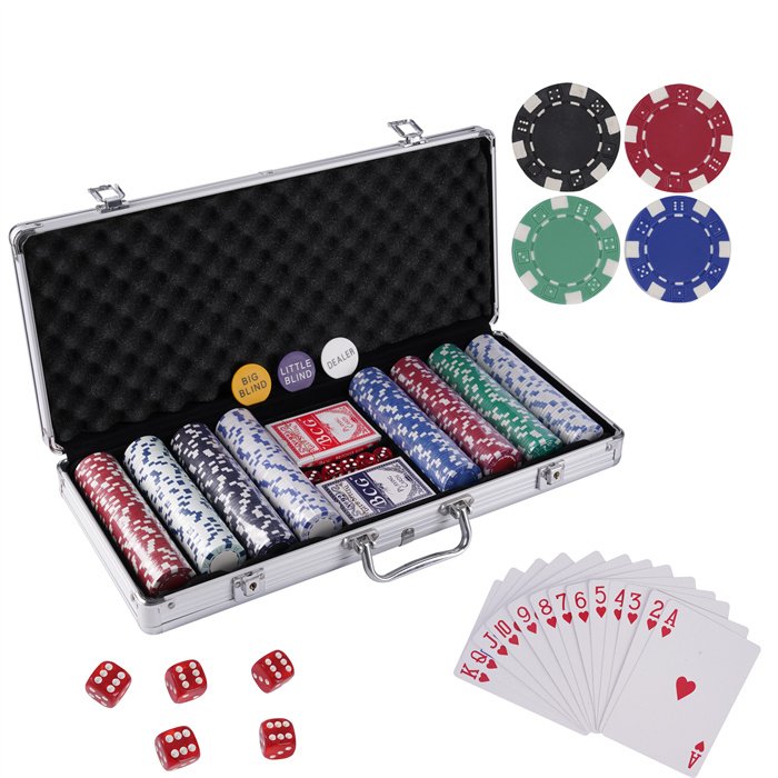 Custom Texas Poker Chips poker set 400 chips aluminum case