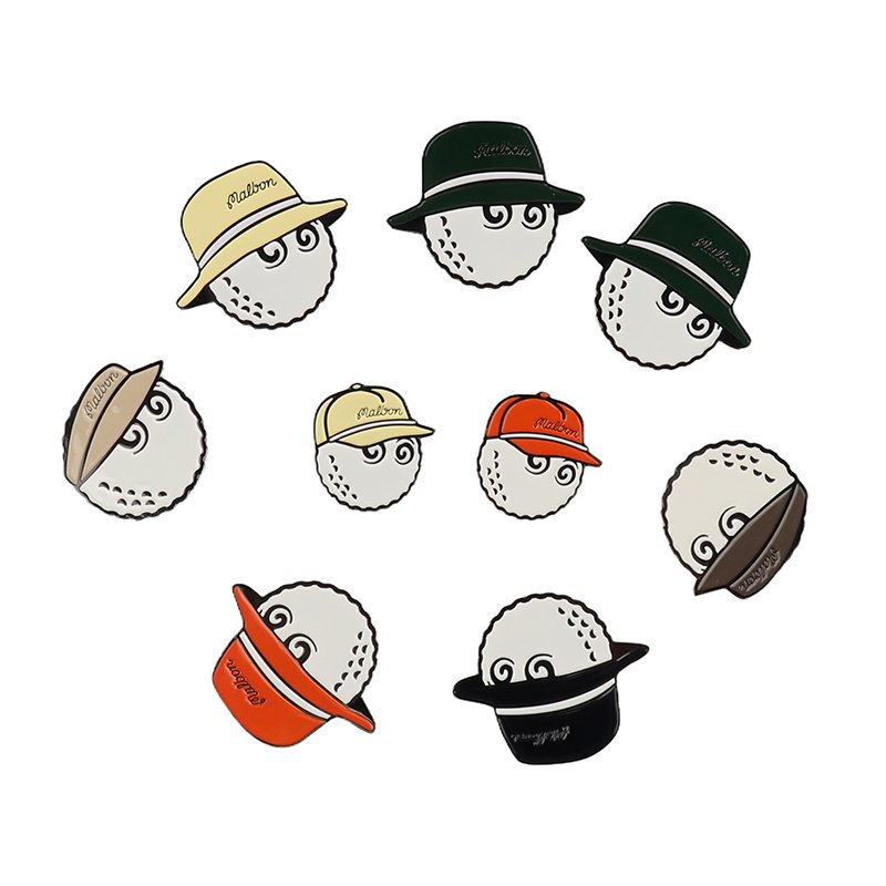 Fashion Hot Sale Metal Magnetic Custom Enamel Hat Clip Golf Ball Marker Hat Holder Brim Bill Clip Golf Hat Clip Sets