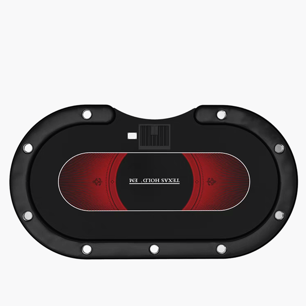 High-level Customising Texas Poker Table with LED Light and USB Table with Stainless Marble Steel Legs