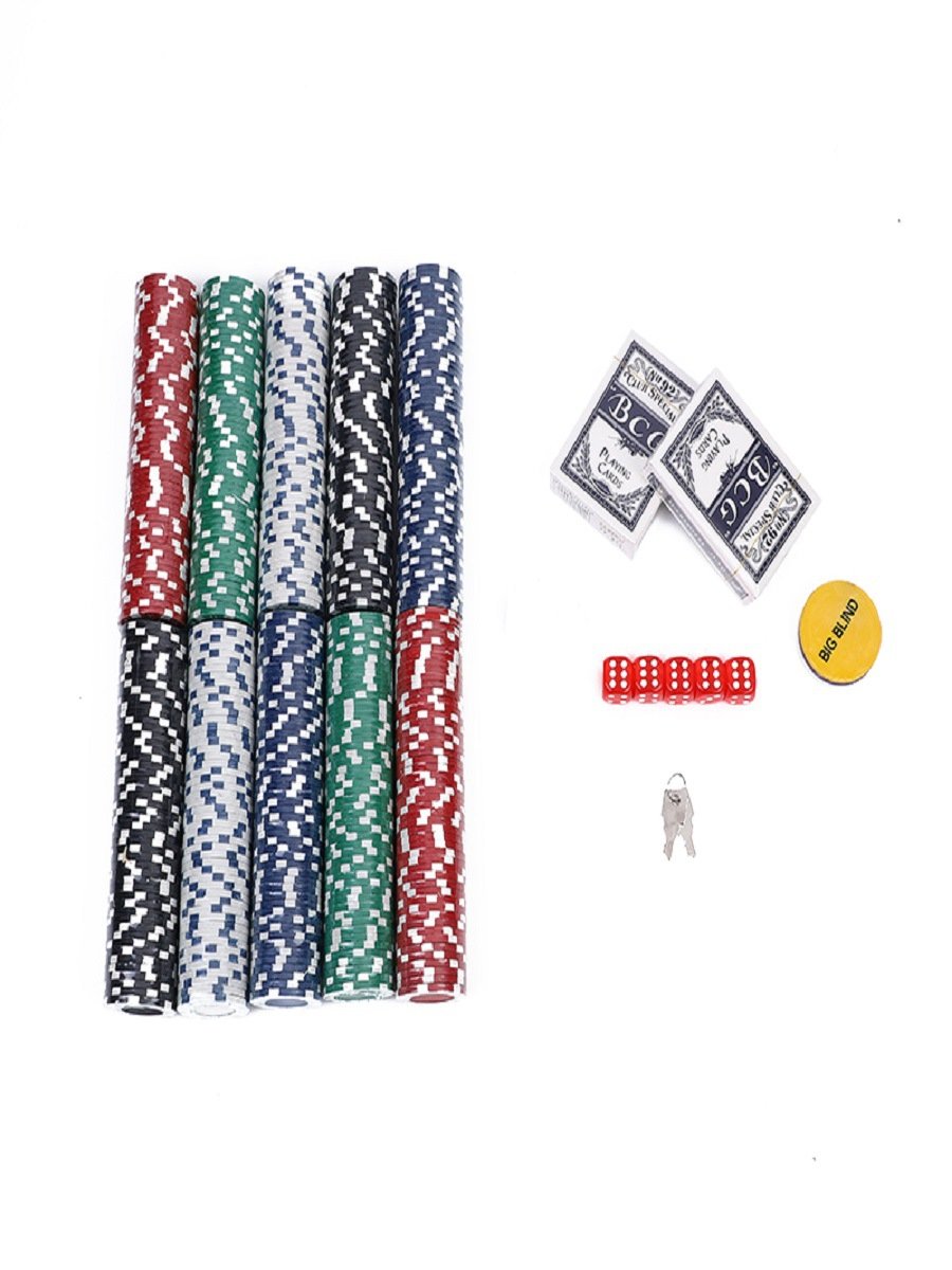 Poker Chips Set Deluxe Poker Game Case With 500 Chips Professional Poker Chip Set