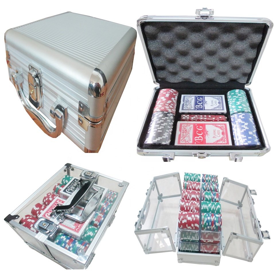 2022 New Design Best Quality Poker Set ,aluminium Chips Case With 300 Chips And Playing Card