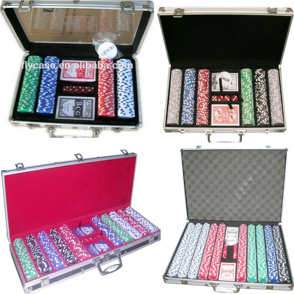 2022 New Design Best Quality Poker Set ,aluminium Chips Case With 300 Chips And Playing Card