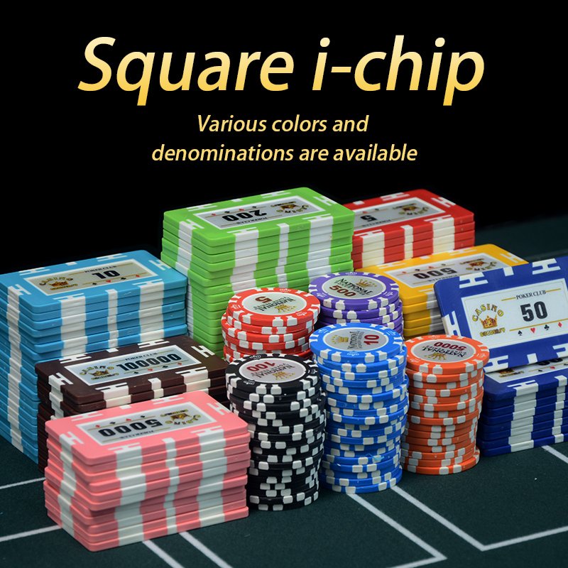 74.6*44.6*4.0mm plaque poker chip 32g clay material jetons casino cheap poker chip square custom