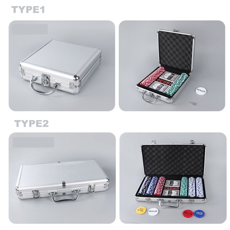 Wholesale professional custom poker chips set poker plaques with aluminum box